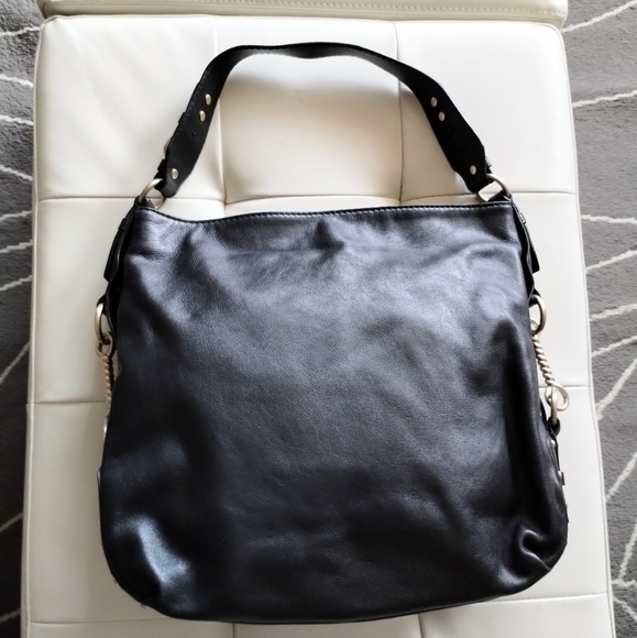 Michael Kors Black Leather Studded Hobo/Shoulder Bag with Dust Bag - Picture 3 of 16